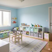a well organized playroom