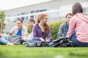 College kids outside