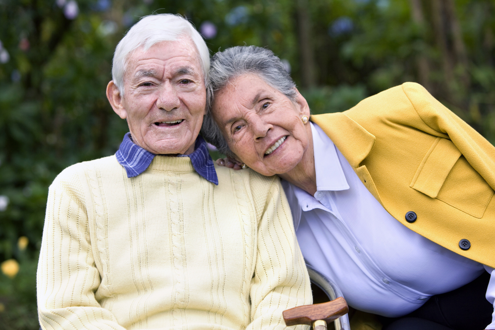 Older couple sitting down