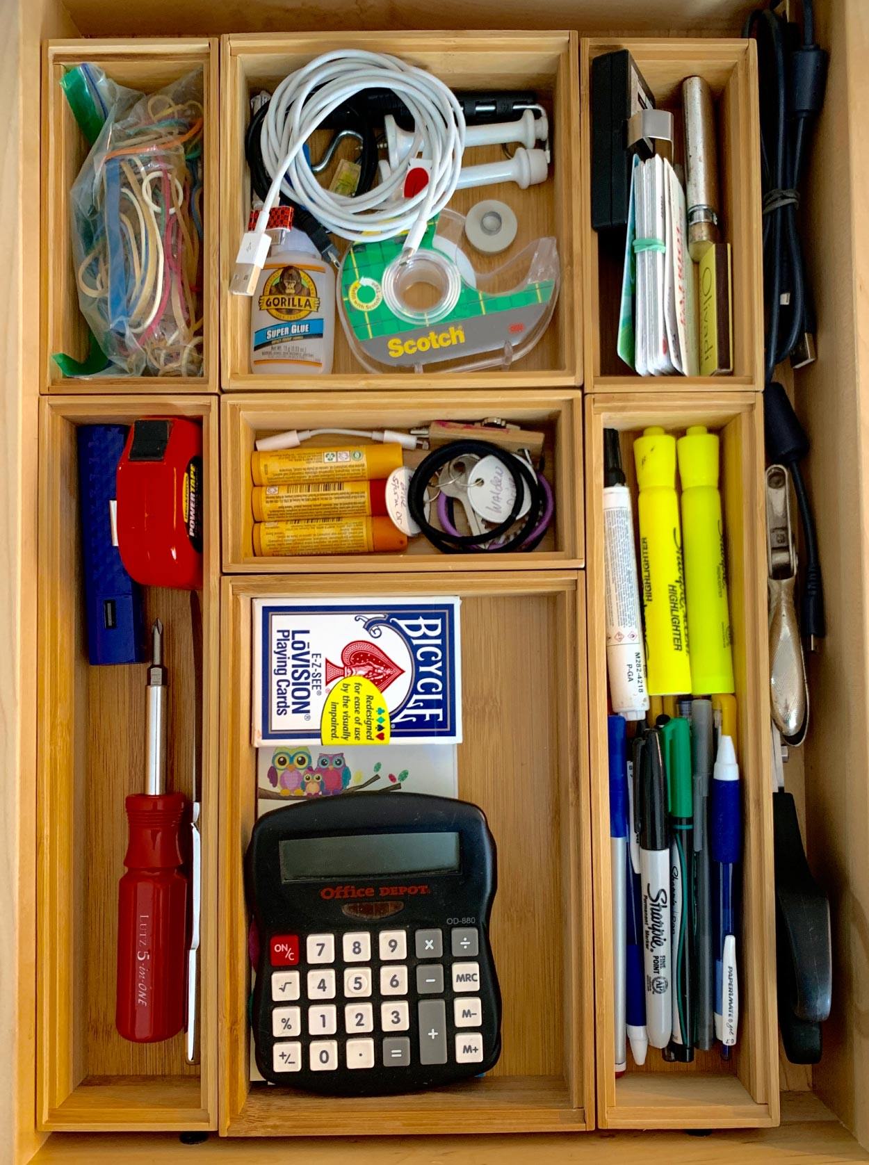 organized junk drawer